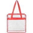 Clear Stadium PVC Transparent Shopping Tote Bag | https://www.bestnamebadges.com
