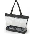 Clear PVC Transparent Shoulder Tote Bag | https://www.bestnamebadges.com
