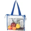 Clear Stadium PVC Transparent Zipper Tote Bag (12"X12"X6") | https://www.bestnamebadges.com
