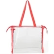 Clear Stadium PVC Transparent Zipper Tote Bag (12"X12"X6") | https://www.bestnamebadges.com