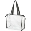 Clear Stadium PVC Transparent Zipper Tote Bag (12"X12"X6") | https://www.bestnamebadges.com