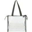 Clear Stadium PVC Transparent Zipper Tote Bag (12"X12"X6") | https://www.bestnamebadges.com