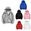 Winter Fleece Solid Color Men's Zipper Hoodie | https://www.bestnamebadges.com