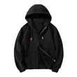 Winter Fleece Solid Color Men's Zipper Hoodie | https://www.bestnamebadges.com