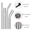10PCS/Set BPA Free Portable Stainless Steel Straw WIth Bag | https://www.bestnamebadges.com