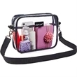 Clear Purse PVC Transparent Crossbody Shoulder Stadium Bag | https://www.bestnamebadges.com