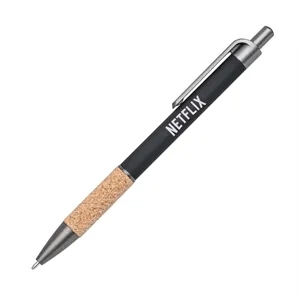 Otto Metal Pen w/Cork Grip & Black Refill | https://www.bestnamebadges.com