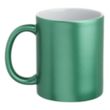 11 oz. Metallic Ceramic Custom Mug | https://www.bestnamebadges.com