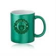 11 oz. Metallic Ceramic Custom Mug | https://www.bestnamebadges.com