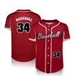 CUSTOM DYE SUBLIMATED FULL BUTTON BASEBALL JERSEY | https://www.bestnamebadges.com