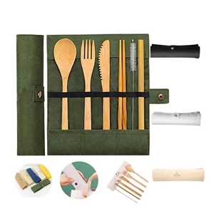 Bamboo Cutlery Bamboo Utensils Reusable Flatware Set 