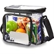 Large Stadium Clear PVC Lunch Bag w/ Front Zipper Pocket | https://www.bestnamebadges.com