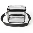 Large Stadium Clear PVC Lunch Bag w/ Front Zipper Pocket | https://www.bestnamebadges.com