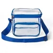 Large Stadium Clear PVC Lunch Bag w/ Front Zipper Pocket | https://www.bestnamebadges.com