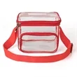 Large Stadium Clear PVC Lunch Bag w/ Front Zipper Pocket | https://www.bestnamebadges.com