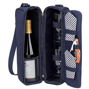 Custom Premium luxury Portable Wine Tote Bag | https://www.bestnamebadges.com