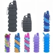 Custom Reusable Silicone Collapsible Sport Water Bottle | https://www.bestnamebadges.com