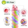 Custom Reusable Silicone Collapsible Sport Water Bottle | https://www.bestnamebadges.com