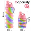Custom Reusable Silicone Collapsible Sport Water Bottle | https://www.bestnamebadges.com