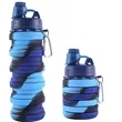 Custom Reusable Silicone Collapsible Sport Water Bottle | https://www.bestnamebadges.com