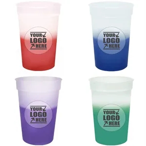 Custom Reusable BPA FREE Color Changing Stadium Cup | https://www.bestnamebadges.com