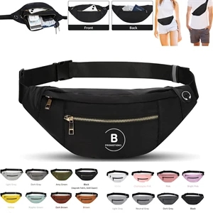 Large Crossbody Fanny Pack with 4-Zipper Pockets | https://www.bestnamebadges.com