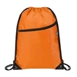 420D Heavy Duty Drawstring Backpack With Front Zipper | https://www.bestnamebadges.com