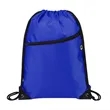 420D Heavy Duty Drawstring Backpack With Front Zipper | https://www.bestnamebadges.com