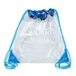 Harris Clear Vinyl Stadium Compliant Cinch Backpack | https://www.bestnamebadges.com