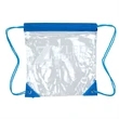 Harris Clear Vinyl Stadium Compliant Cinch Backpack | https://www.bestnamebadges.com