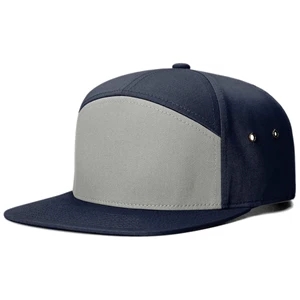 7 Panel Flat Bill Baseball Cap | https://www.bestnamebadges.com