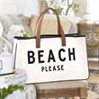 Canvas Beach Tote Bag with Handles | https://www.bestnamebadges.com