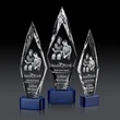 Manilow Award on Paragon Base (3D) - Blue | https://www.bestnamebadges.com