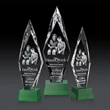Manilow Award on Robson Base (3D) - Green | https://www.bestnamebadges.com