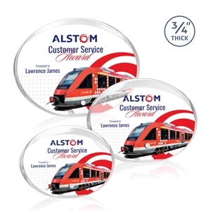 Mosaic Oval VividPrint™ Award - Silver | https://www.bestnamebadges.com