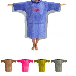 Surf Poncho Changing Beach Towel Robe With Hood For Women