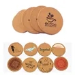 3.75" Round Cork Coasters For Drinks | https://www.bestnamebadges.com