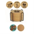 3.75" Round Cork Coasters For Drinks | https://www.bestnamebadges.com