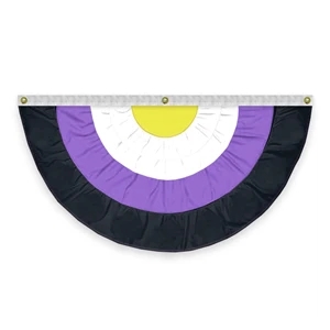 Non-Binary Pride Pleated Full Fan | https://www.bestnamebadges.com