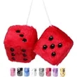 Car Retro Hanging Fuzzy Plush Dice | https://www.bestnamebadges.com
