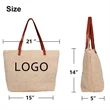 Straw Tote Beach Zipper Bag | https://www.bestnamebadges.com