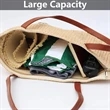 Straw Tote Beach Zipper Bag | https://www.bestnamebadges.com