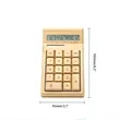 Natural Bamboo Wooden Solar Calculator | https://www.bestnamebadges.com