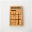 Natural Bamboo Wooden Solar Calculator | https://www.bestnamebadges.com