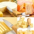 Round Bamboo Cheese Board and Knife Set | https://www.bestnamebadges.com