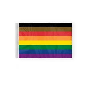 6''x9'' 2ply wPoly People of Color Pride Motorcycle Flag | https://www.bestnamebadges.com