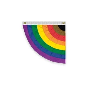3'x3' People of Color Pride Pleated Half Fan- Left Side | https://www.bestnamebadges.com