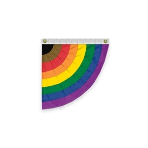 3'x3' People of Color Pride Pleated Half Fan- Right Side | https://www.bestnamebadges.com