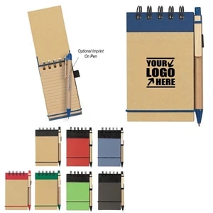 Recycled Notepad With Pen | https://www.bestnamebadges.com