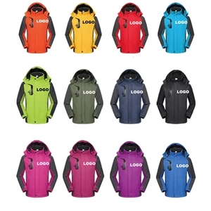 Custom Unisex Outdoor Jacket With Polar Fleece Liner